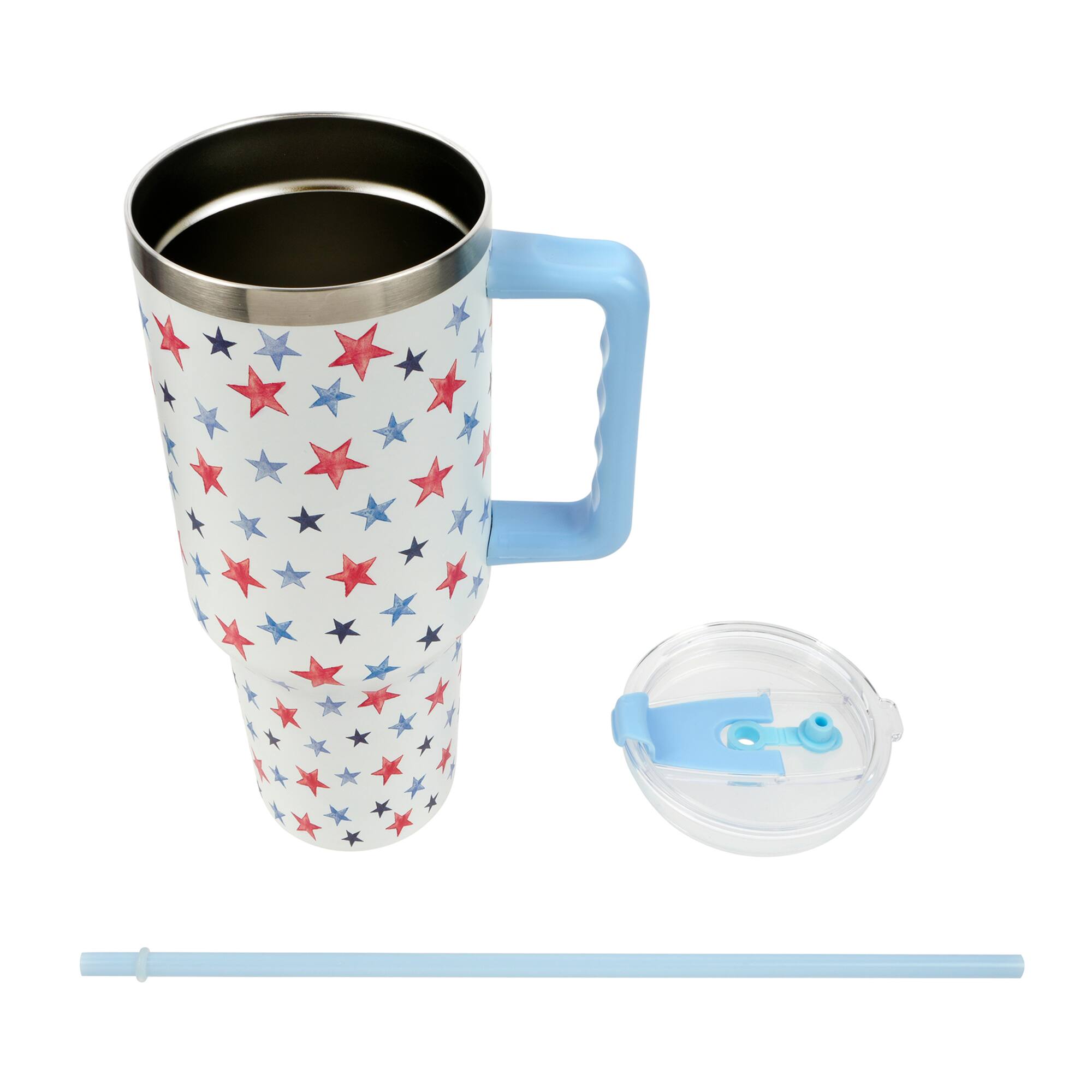 40oz. Red, White & Blue Stars Stainless Steel Insulated Tumbler by Celebrate It™